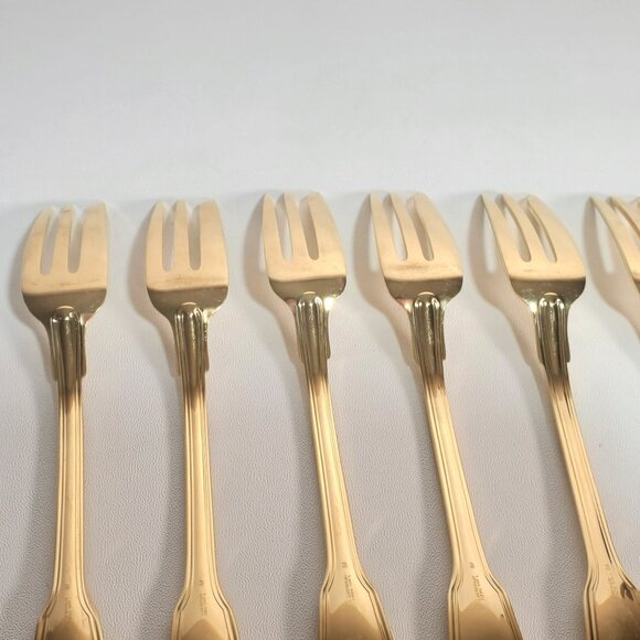 Vintage WMF Gold-Plated Dessert Forks – Elegant German Tableware (Set 6) - Picture 5 of 10
